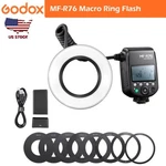 Us Godox MF-R76 Macro Ring Flash Close Up Speedlite 5000K For Canon Nikon Sony. Fixed Price $179.00.