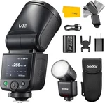 Godox V1 Mid Flash For Olympus, 55WS 2.4G Ttl Round Head Touchscreen Speedlite. Fixed Price $165.00.