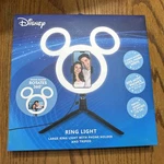 New Disney Mickey Mouse 12 Inch Led Ring Light Tripod Phone Holder For Tik Tok. Fixed Price $30.00.