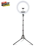 18" Led Rgb Ring Light With Tripod, Phone Holder Usb Charging Ports. Fixed Price $25.24.
