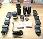 35MM Lenses Flashes Filters Soligar Vivitar Tou Promatic Sunpak Cullman More. Fixed Price $15.00.