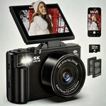 5K Digital Camera, 75MP, Uhd, 30 Fps, Wifi, 18X Zoom, 180 Flip Screen, Vlog. Fixed Price $79.95.