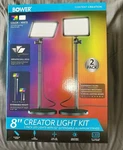 New Bower 8 Rgb Led Creator Light Kit 2-PACK W/ 32 Extendable Stands. Fixed Price $22.93.