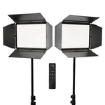 Lume Cube Studio Panel Led 2-LIGHT Kit With Barndoors Stand. Fixed Price $297.49.