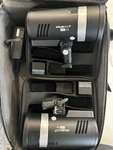 (2) Flashpoint Xplor 300 Pro Ttl R2 Portable Kits +1 Extra Battery Soft Bx. Fixed Price $775.00.