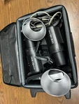 Tamrac Black Wheeled 24 Upright Rolling Neewer SK300 Studio Flashes. Fixed Price $150.00.