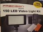 Precision Design 150 Led Video Light Kit W/ Filters And Charger - New!. Fixed Price $49.00.
