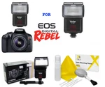 Hd Wireless Zoom Swivel Flash For Canon Eos Rebel T5I T6I T7I 80D 60D. Fixed Price $79.13.