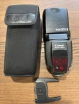 Canon 580EX Ii Electronic Flash Speedlite With Soft Case And Shoe Attachment. Fixed Price $62.00.