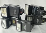 Lot Of 5 Sunpak Camera Flashes Untested. Fixed Price $19.99.