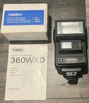 Nissin 360WX Digital Shoe Mount Flash For Nikon With Filter Kit. Fixed Price $19.99.