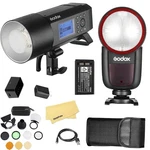 Godox V1-CU V1C Camera With AD400 Pro Outdoor FLASH+AK-R1 For Canon. Fixed Price $967.00.