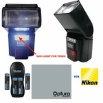 Vivitar Photo Professional Flash Kit For Nikon Dslr Cameras + Rechargeable Batt. Fixed Price $81.89.