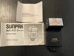 Sunpak Auto 433D Thyristor Flash Dedicated Canon Vintage Hot Shoe + Manual. Fixed Price $34.99.