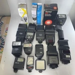 Vintage Camera Flash Lot Vivitar Sunpak Canon Quantaray Promatic Pentax YN560-II. Fixed Price $41.99.