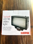 Sunpak On Board Video Light Model VL-LED-96 Black Open Box. Fixed Price $9.00.