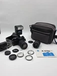 Vintage Minolta X-370S 35MM Slr Kit 2 Lenses Flash Clean Working W/ Case. Fixed Price $189.99.