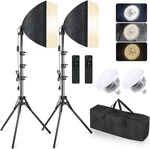 Mountdog Softbox Lighting Kit 2X16X16 Inch 85W Led Bulbs. Fixed Price $123.19.