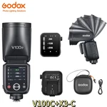 Us Godox New V100C Flash Round Head Camera With X3-C Trigger For Canon. Fixed Price $438.00.