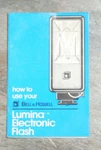 Bell And Howell Lumina Electronic Flash No. 19598 Instruction Folder Only! *H7. Fixed Price $9.00.
