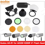 Godox AK-R1 Barn Door Color Filter Diffuser Ball Kits For Round Flash Head V1. Fixed Price $49.00.