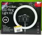 Sunpak 12" Bi-color Ring Light Kit VL-LED-162-12RL Black. Fixed Price $25.19.