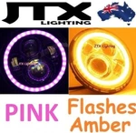 7" Headlights Pink Halo Flashes Amber On Turning Dodge Plymouth Breeze Phoenix. Fixed Price $343.46.