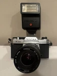 Vintage Pentax K1000 Slr Camera With 3 Lenses & Flash.. Fixed Price $239.99.
