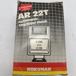Rokunar AR22T Automatic Thyristor Flash With Original Box. Fixed Price $8.00.