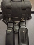 Canon Bundle Lense Efs 18-55MM + 2 Speedlite 430EX Flash Heavy Duty Camera Bag. Fixed Price $178.92.