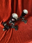 2- Rokunar Sp Studio Systems Flash Unit Model 72 + Ac Sockets , Clamps. Fixed Price $15.50.