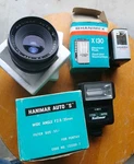 3LOT Hanimex Automatic Wide Angle Lens + X130 Flash Kalimar W/ Box Excellent. Fixed Price $24.98.