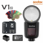 Godox V1-N 2.4G Ttl Round Head Camera Flash Speedlite X2T-N Trigger For Nikon. Fixed Price $263.00.