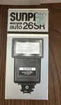 Sunpak Auto 26SR Thyristor Shoe Mount Swivel Telescoping Flash Unit Used Box. Fixed Price $27.95.