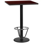 Flash Furniture 30" Square Laminate Top Pub Table Mahogany. Fixed Price $291.99.