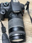 Canon Eos Rebel T3 Digital Slr Camera Black W/ 75-300MM F/4-5.6 Lens Auto Focus. Fixed Price $240.00.