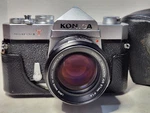 Konica Autoreflex 35MM Slr Camera With 57MM F/1.8 Hexanon Lens. Fixed Price $60.00.