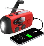 Emergency Hand Crank Weather Radio Am/fm Noaa Led, Solar, Usb, Power Bank 2000MA. Fixed Price $29.99.