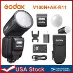 Godox V100N V100-N +AK-R1 Ttl Round Head Flash Speedlite (us Version) For Nikon. Fixed Price $306.90.