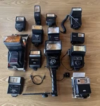 Vintage Camera Flashes 13 Mixed Brands Rollei Vivitar Untested As/is For Parts. Fixed Price $36.09.