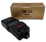 Nikon Speedlight SB-24 Shoe Mount Flash For Tested And Working Orig Box. Fixed Price $21.99.