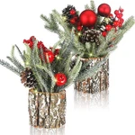 Lyrow 2 Pcs Small Christmas Tree Tabletop Decor With Lights Artificial Mini T.... Fixed Price $44.77.