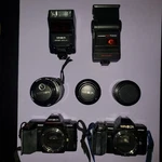 Minolta Maxxum 7000 35MM Film Bundle: Lens, 2 Flash And 5000 For Parts. Fixed Price $160.63.