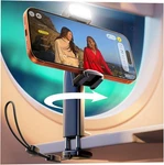 Lisen Airplane Phone Mount With Led Light - Travel Holder For Tray Table New. Fixed Price $19.99.