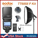 Usa Godox TT685II-N 2.4G I-ttl Hss Speedlite Flash Light With Softbox,tripod Kit. Fixed Price $186.12.