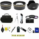 Nikon D5300 D3500 Dslr Camera Bag/ Tripod/ Lenses Filters Usb 16GB Pro Hd 8K Kit. Fixed Price $179.58.