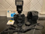 Minolta X-700 35MM Slr Film Camera + 50MM Lens Promura Fd 900 Tt Flash Uv. Fixed Price $134.99.