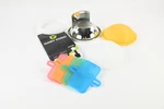 Gary Fong Lightsphere Flash Diffuser W/ Chrome, White & Amber Domes #G614. Fixed Price $50.70.