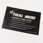 Kmart Focal Micro Transistorized Electronic Flash Unit Instruction Pamphlet. Fixed Price $5.00.