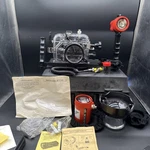 Ikelite Underwater Camera Housing With Case And Accessories. Fixed Price $219.99.